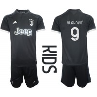 Fotballdrakt Barn Juventus Dusan Vlahovic #9 Tredjedraktsett 2023-24 Kortermet (+ Korte bukser)